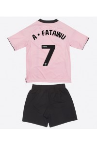 Leicester City Issahaku Fatawu #7 Jalkapallovaatteet Lasten Kolmas peliasu 2025-26 Lyhythihainen (+ Lyhyet housut)